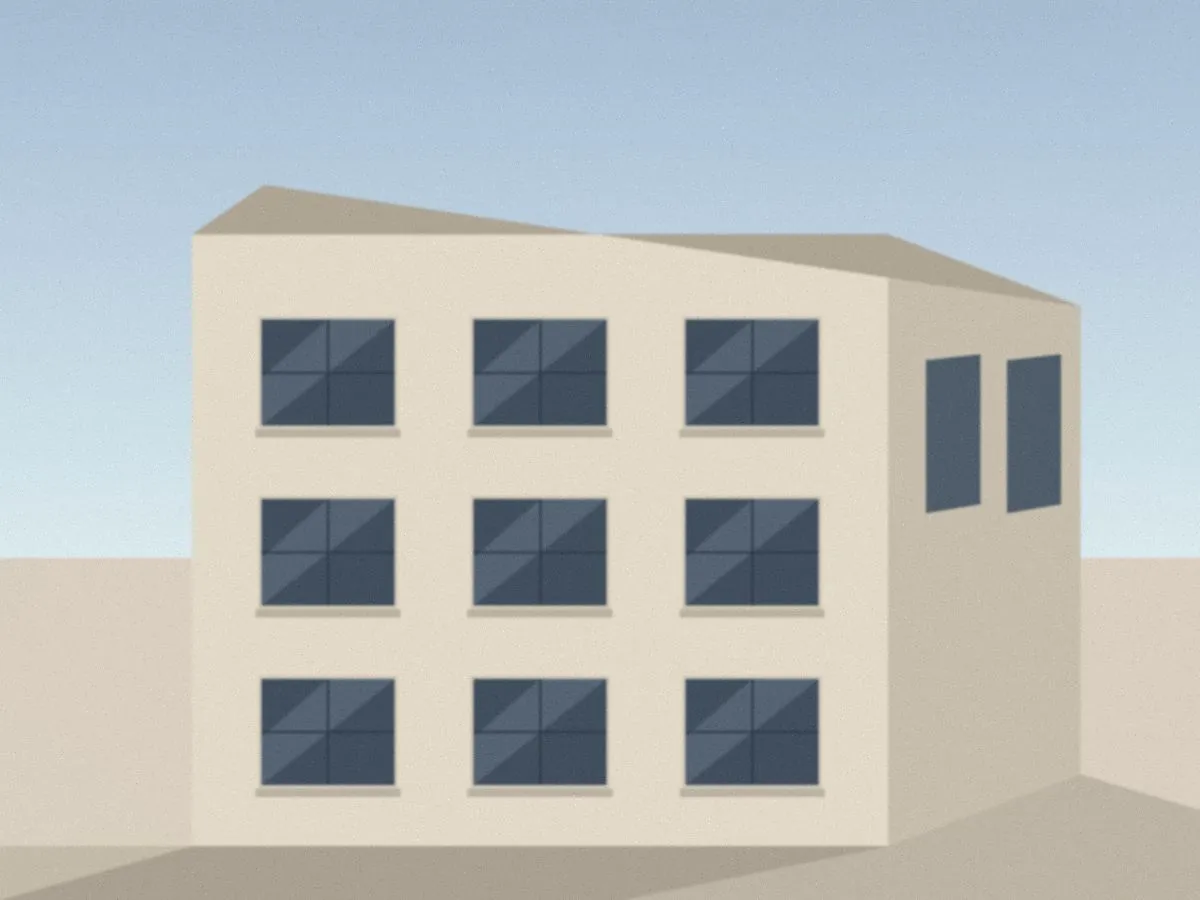 Fachada de un edificio de viviendas en una calle